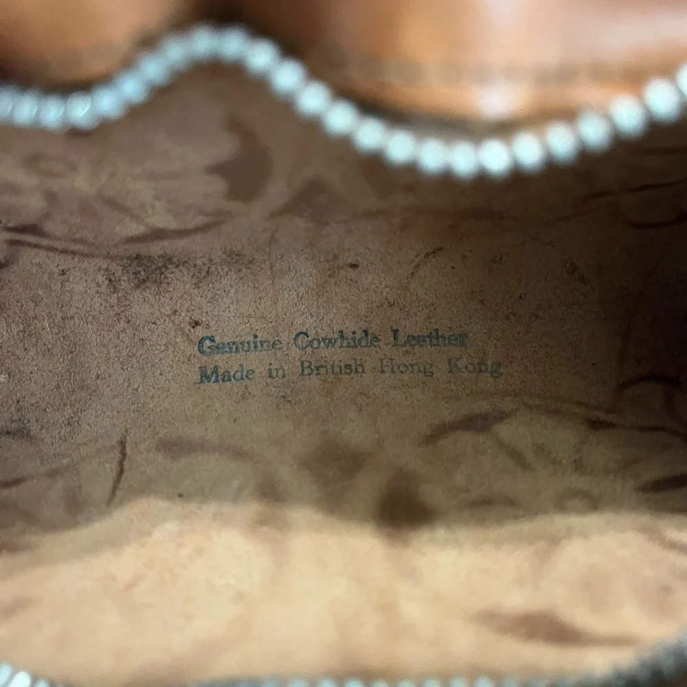 Vintage genuine cowhide